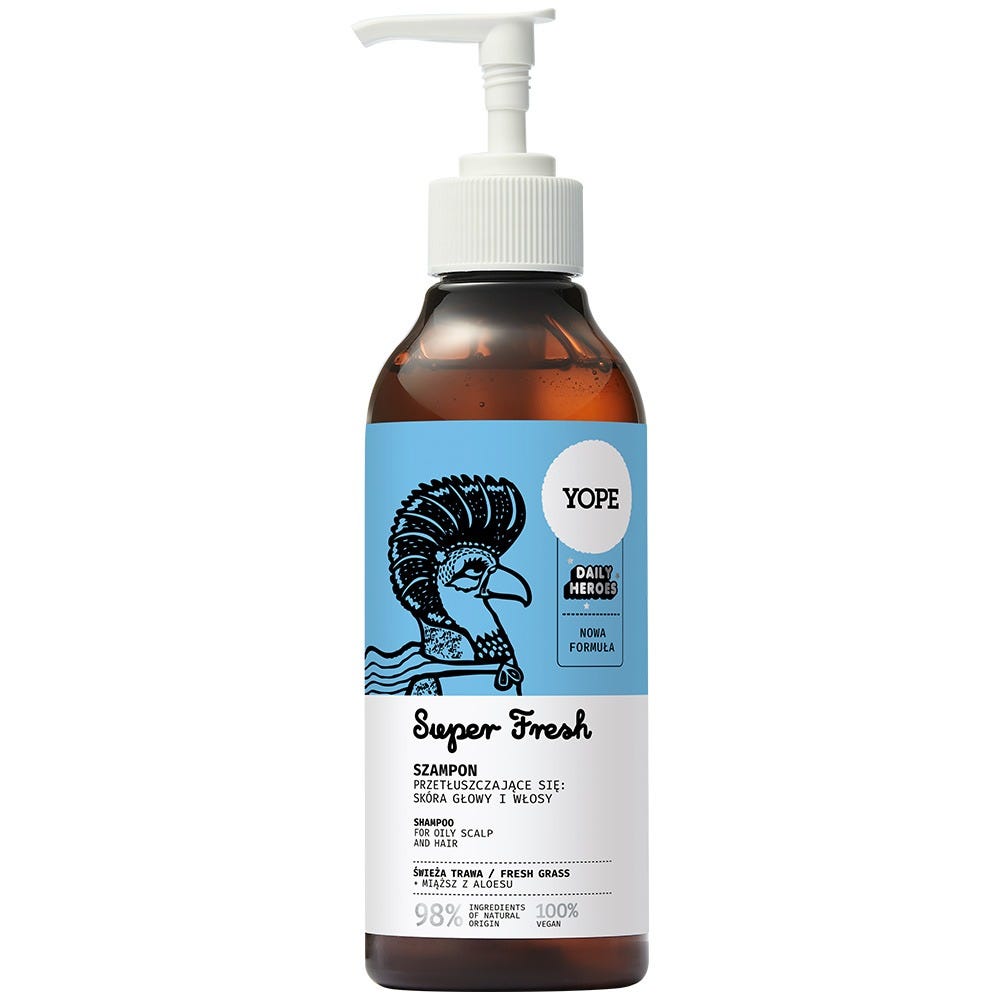 YOPE DAILY HEROES FRESH Shampoo Fresh Grass 300 ml