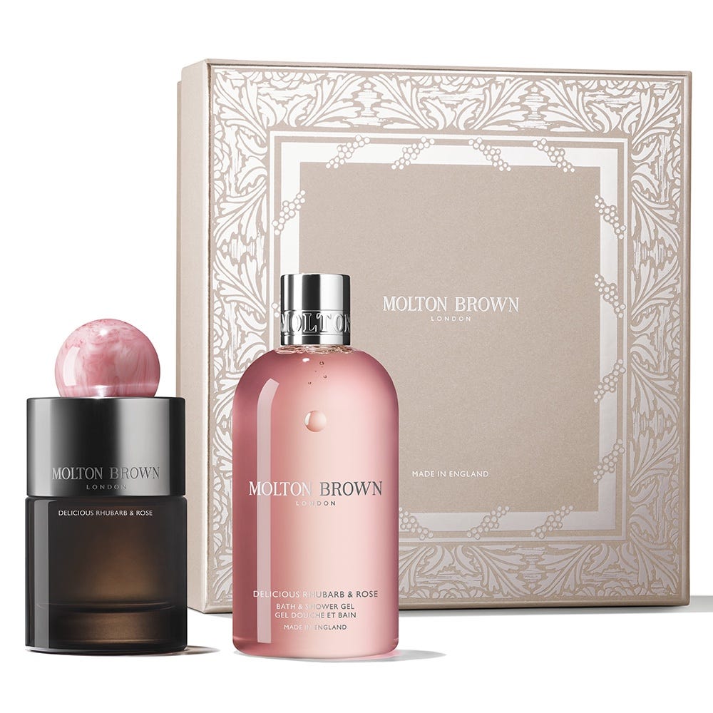 Molton Brown Delicious Rhubarb & Rose Parfüm Geschenkset