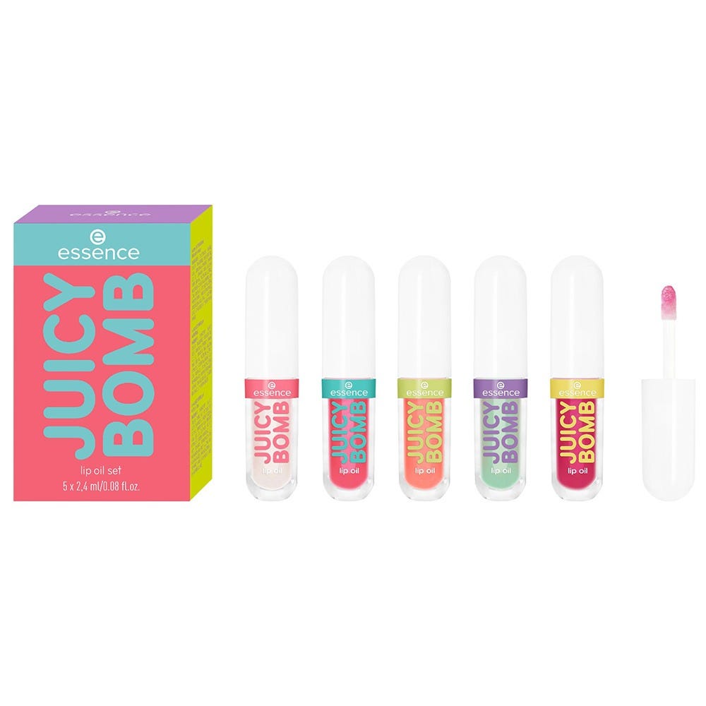 essence JUICY BOMB lip oil set 01