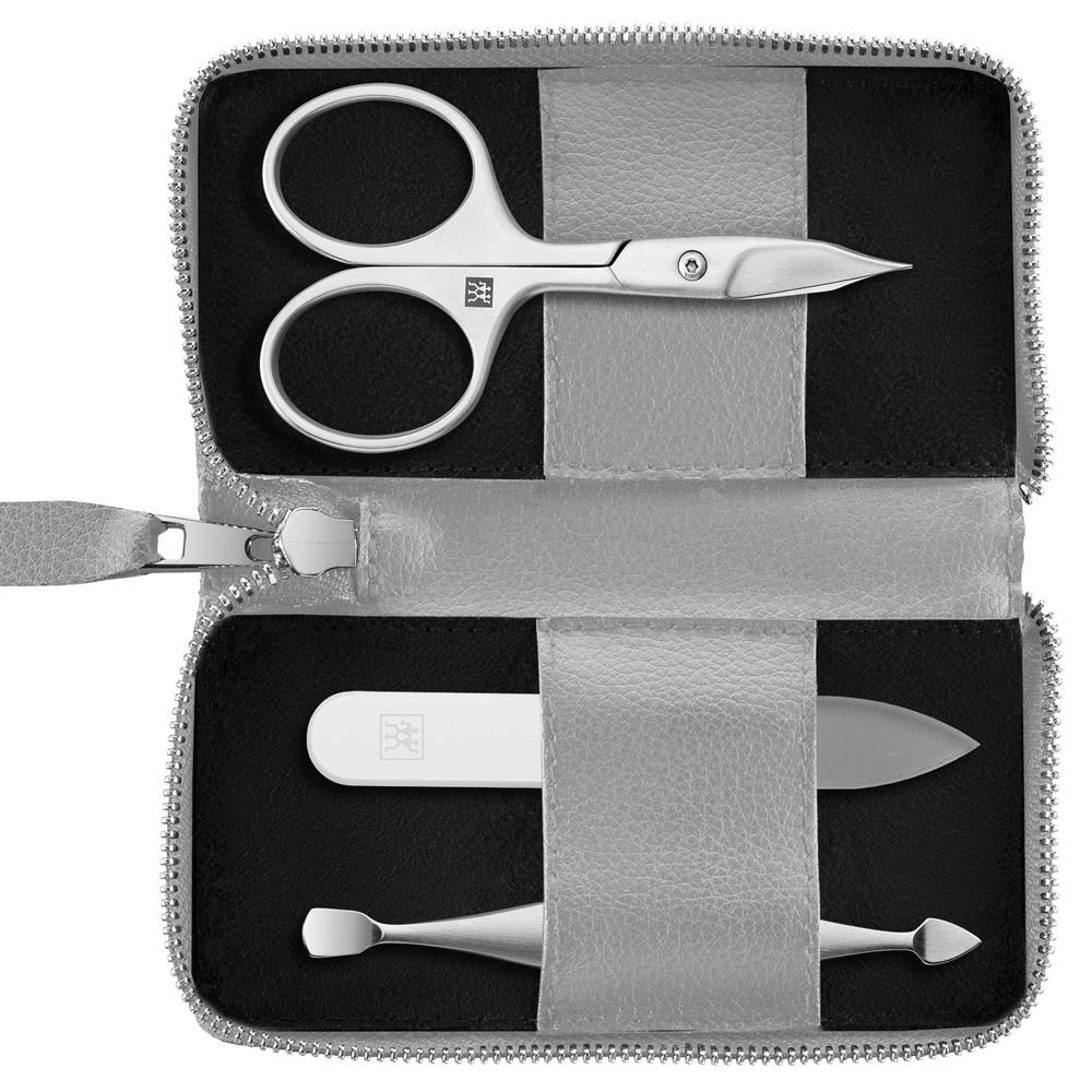 Zwilling Maniküre Pediküre Set 3tlg. mit Kombi-Nagelschere grau