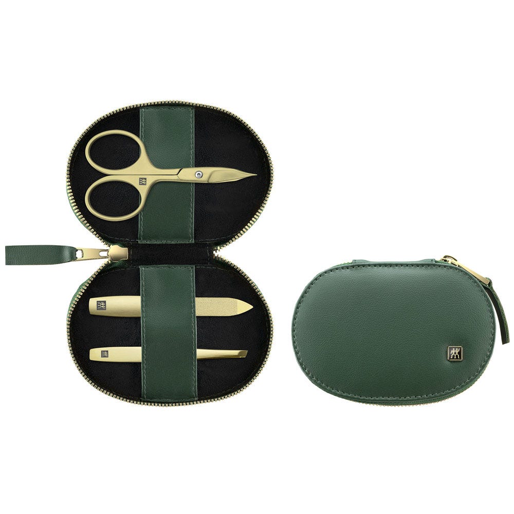 Zwilling Maniküre Pediküre Set 3tlg. mit Kombi-Nagelschere grün