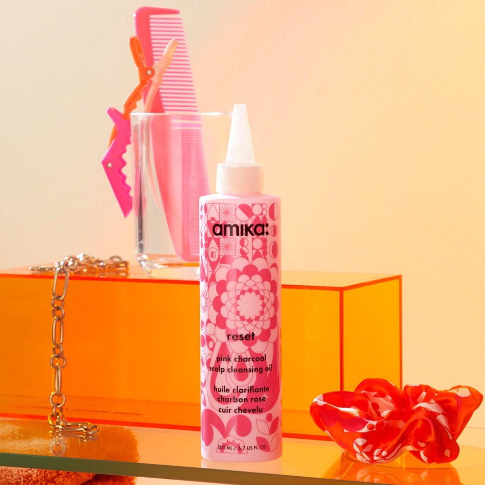 Amika Reset Pink Charcoal Scalp Cleans Oil 200 ml