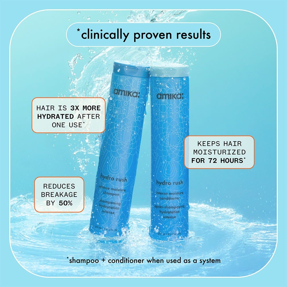 Amika Hydro Rush Intense Moist Shampoo 275 ml