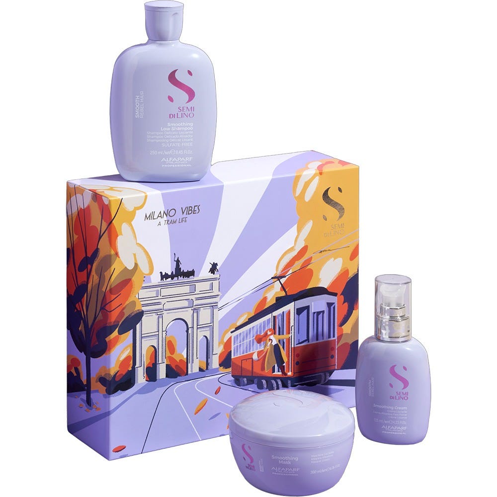 Alfaparf Milano Semi di Lino Smooth Holiday Kit 
