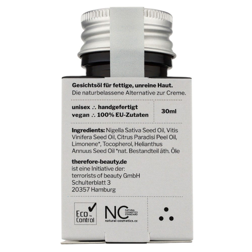 therefore beauty balm 001 cleanse + strengthen 30 ml