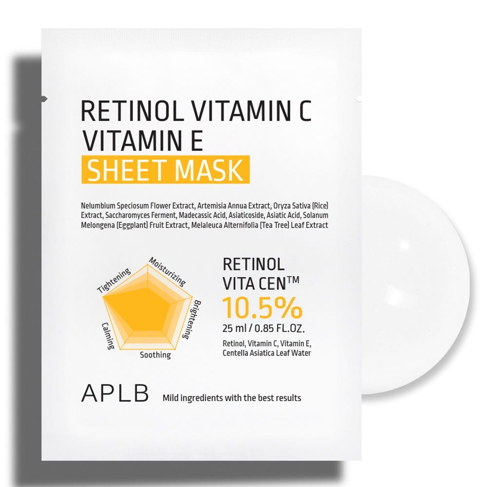APLB Retinol Vitamin C Vitamin E Sheet Mask 10 stück
