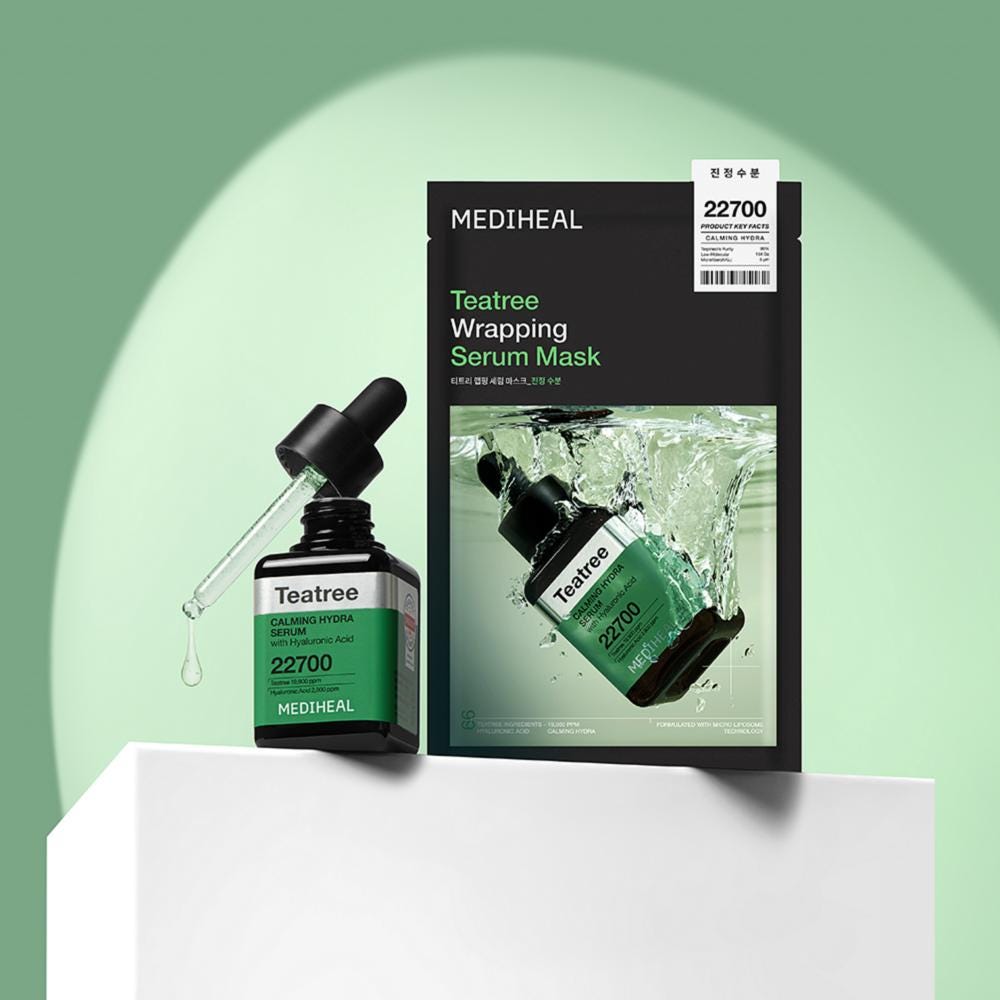 MEDIHEAL Teatree Wrapping Serum Mask Calming Hydra 10 Stück