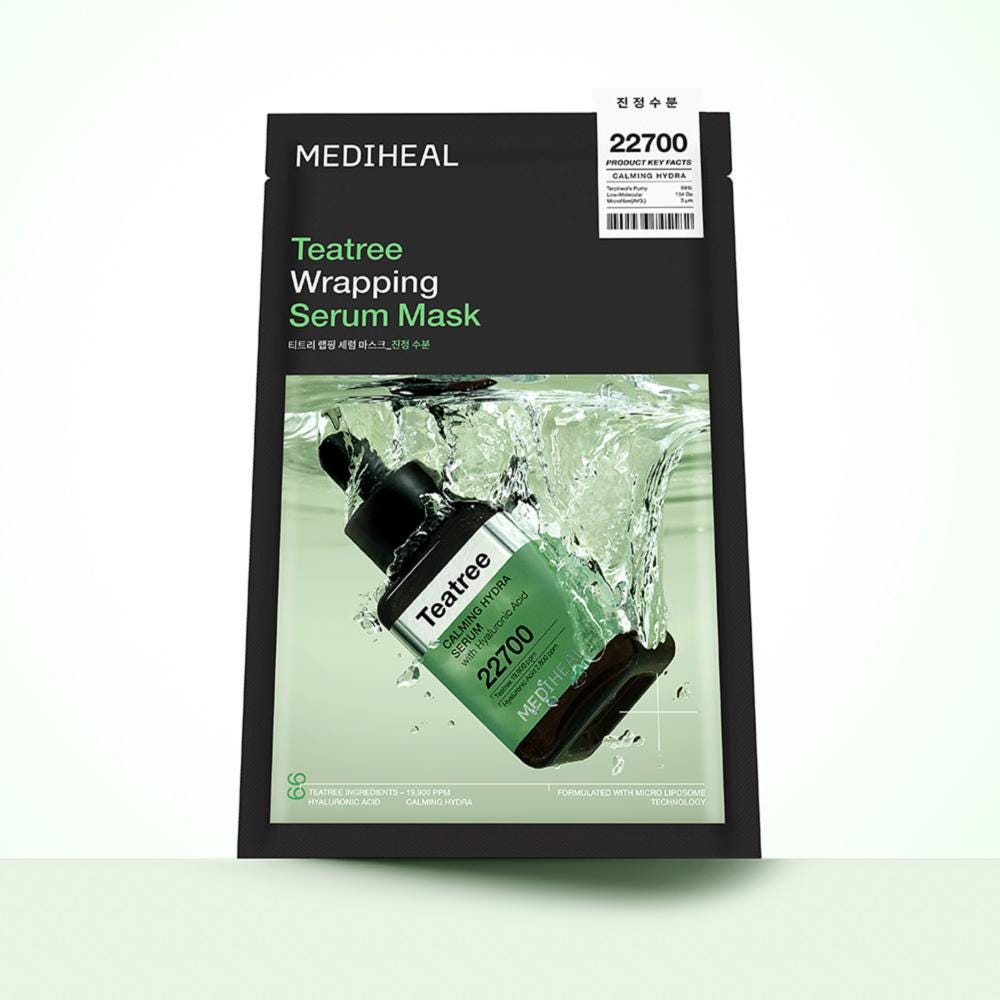 MEDIHEAL Teatree Wrapping Serum Mask Calming Hydra 10 Stück