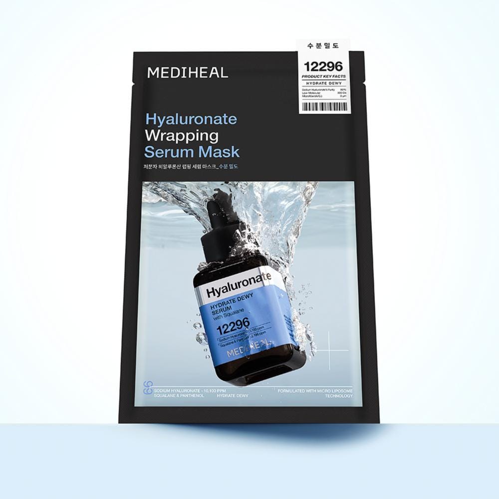 MEDIHEAL Hyaluronate Wrapping Serum Mask Hydrate Dewy 10 Stück