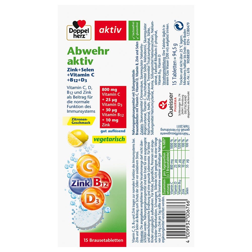Doppelherz Abwehr aktiv Brausetabletten 15 Stück