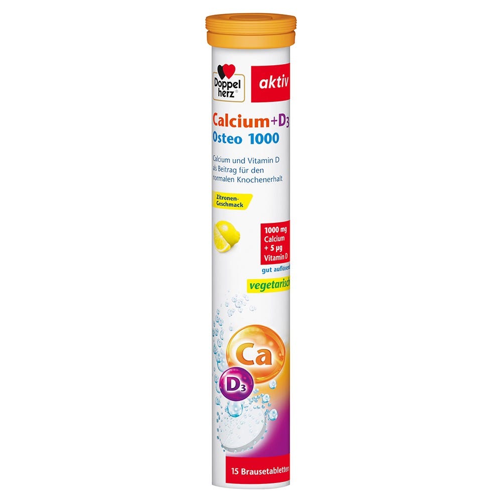 Doppelherz Calcium + D3 Osteo 1000 Brausetabletten 15 Stück