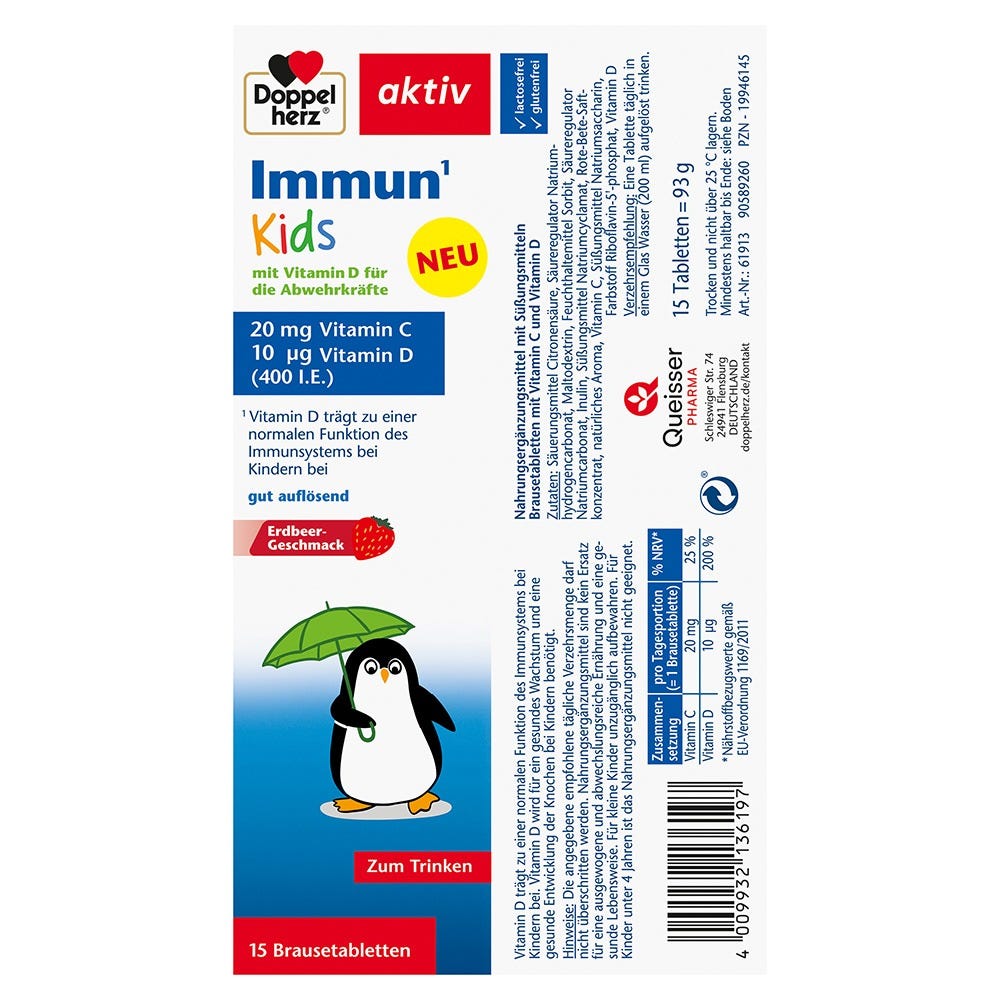 Doppelherz Immun Kids Brausetabletten 15 Stück