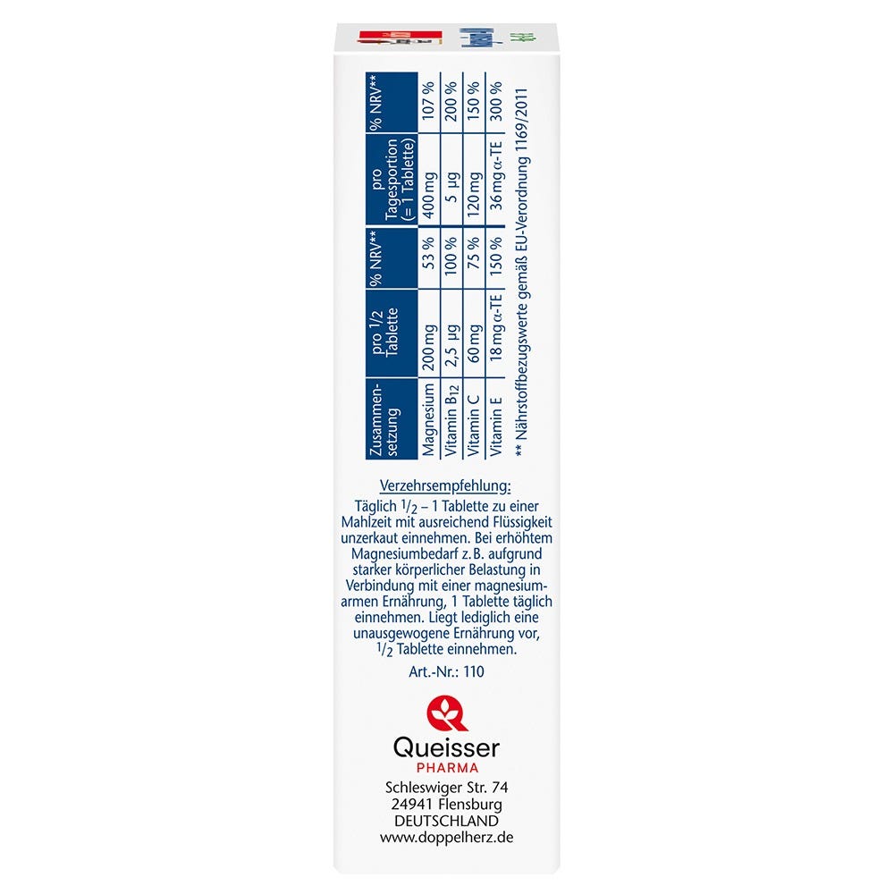 Doppelherz Magnesium 400 m. Vitamin B+C+E 30 Stück