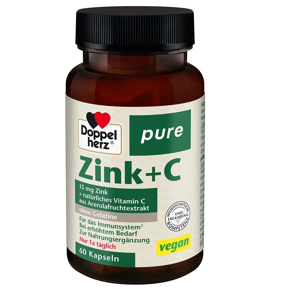 Doppelherz pure Zink + C 60 Stück