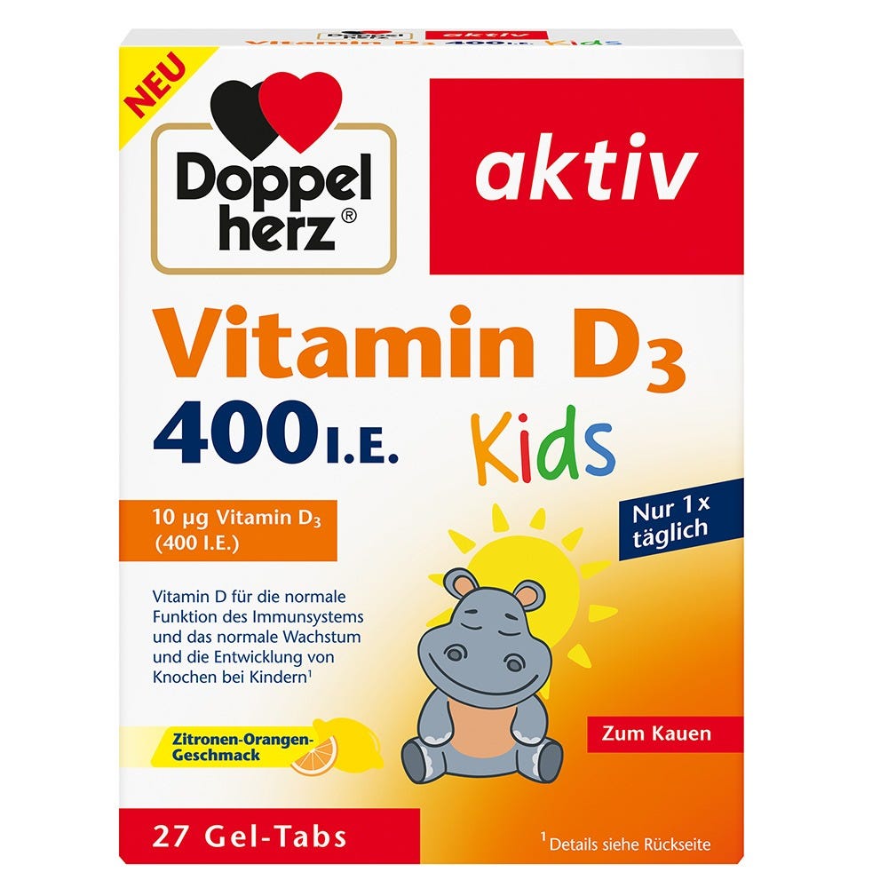Doppelherz Vitamin D 400 I.E Kids Gel Tabs 27 Stück