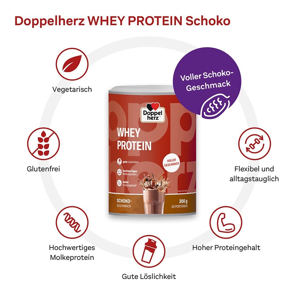 Doppelherz Whey Protein Schoko-Geschmack 300 g