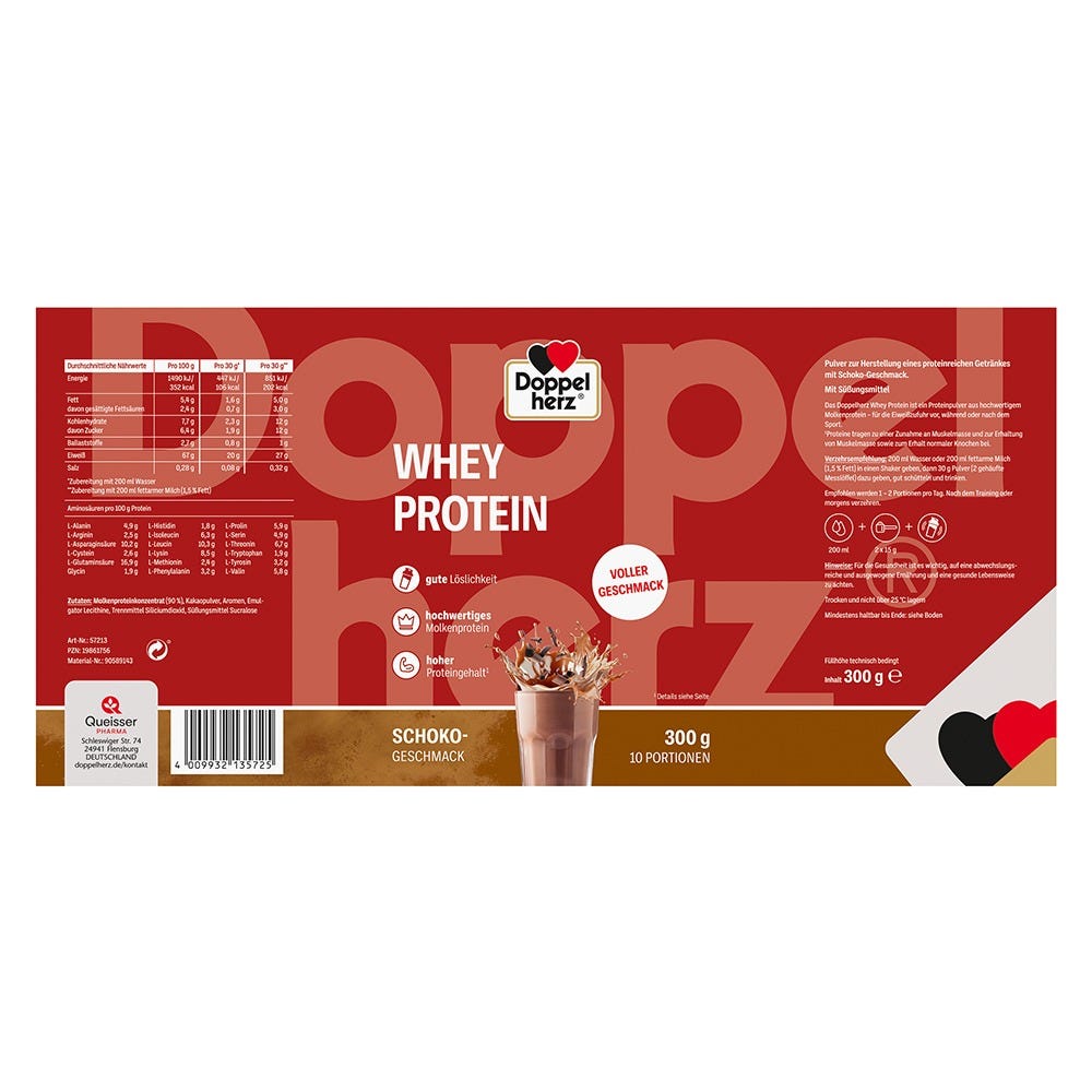 Doppelherz Whey Protein Schoko-Geschmack 300 g