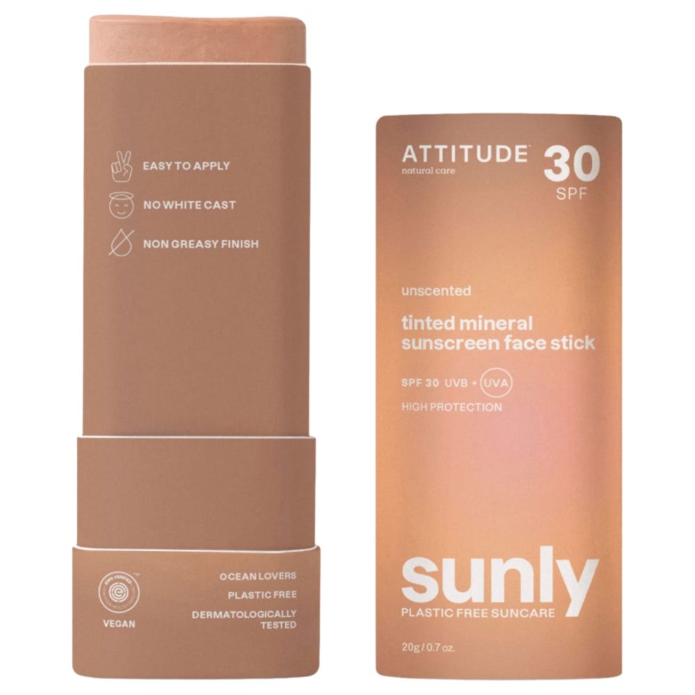 Attitude – Clean Beauty Sunly Tinted Face Stick SPF 30 Unscented 20g
