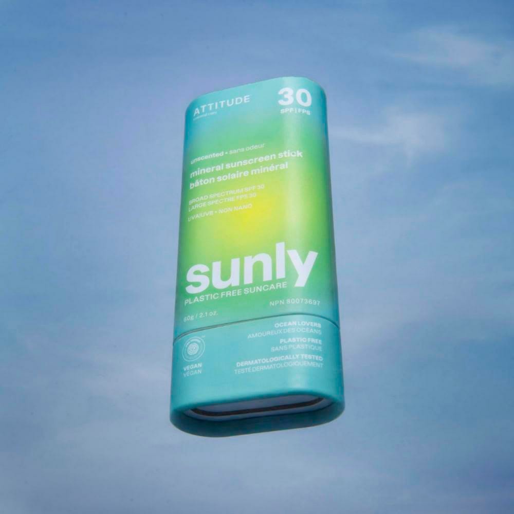 Attitude – Clean Beauty Sunly Sunscreen Stick SPF 30 Unscented 60 g