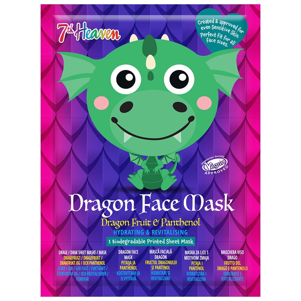 7th Heaven Animal Dragon Sheet Face Mask 1 Stück