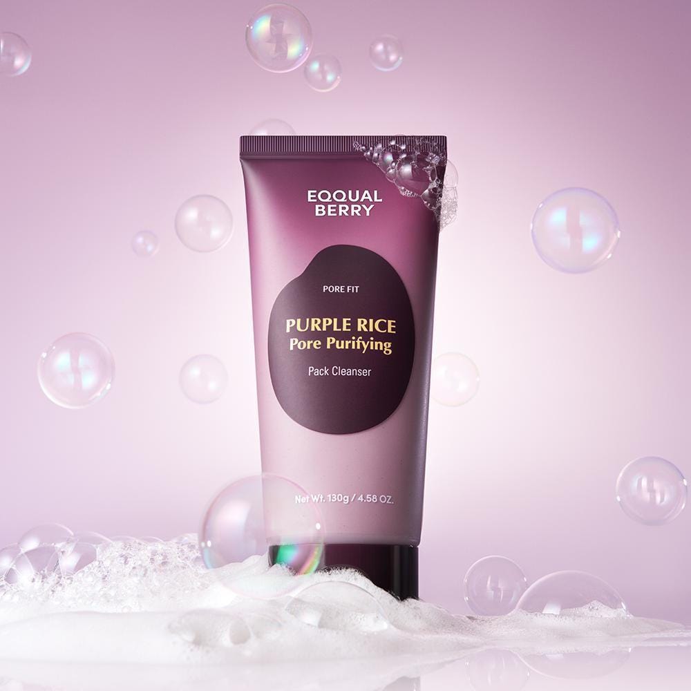 EQQUALBERRY Purple Rice Pore Purifying Pack Cleanser 130 g