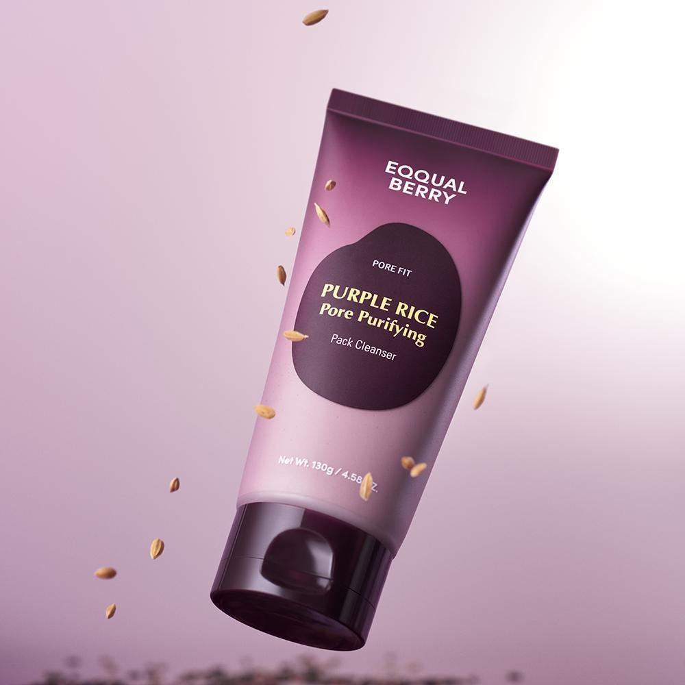 EQQUALBERRY Purple Rice Pore Purifying Pack Cleanser 130 g