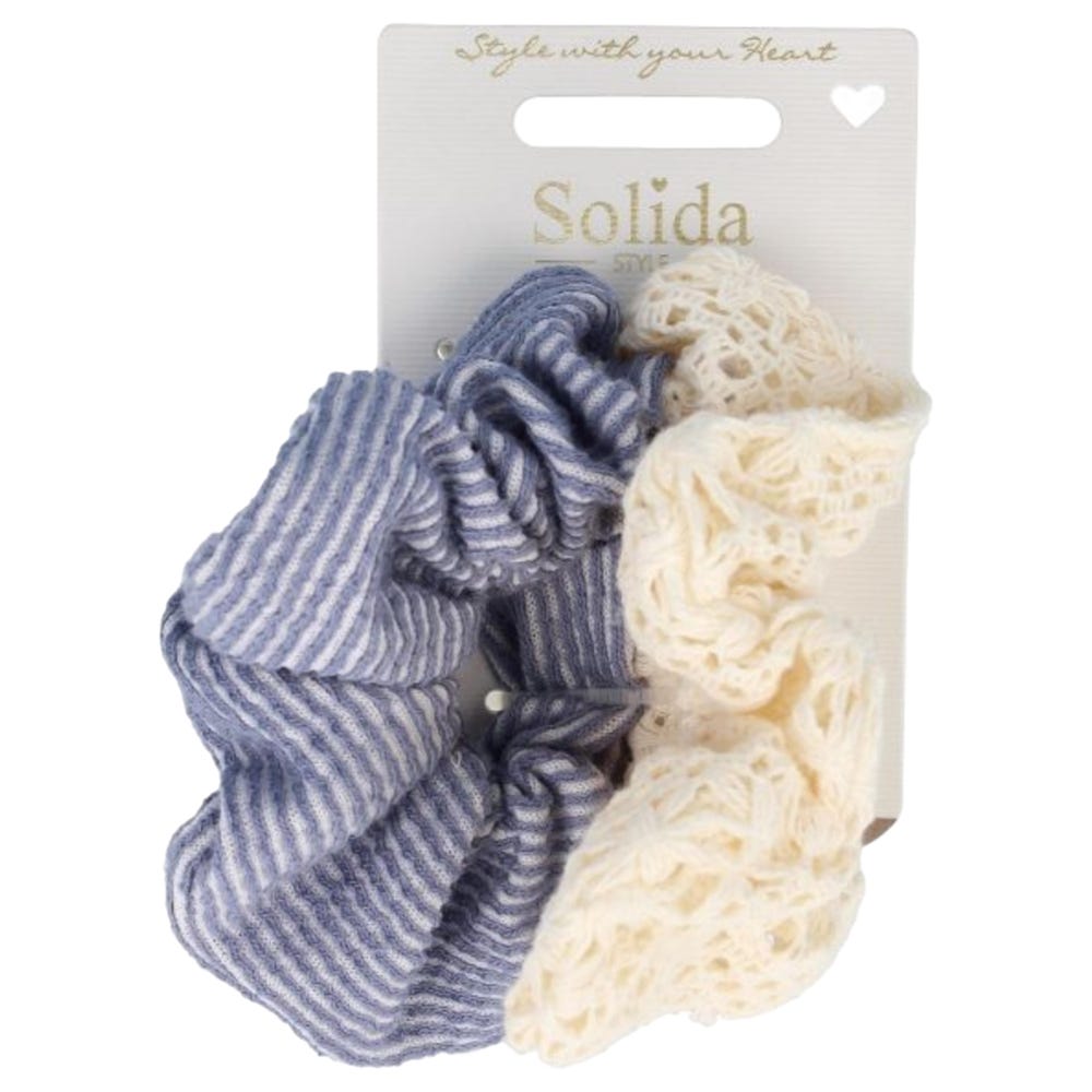Solida Scrunchie mehrfarbig 11 cm 2 Stück