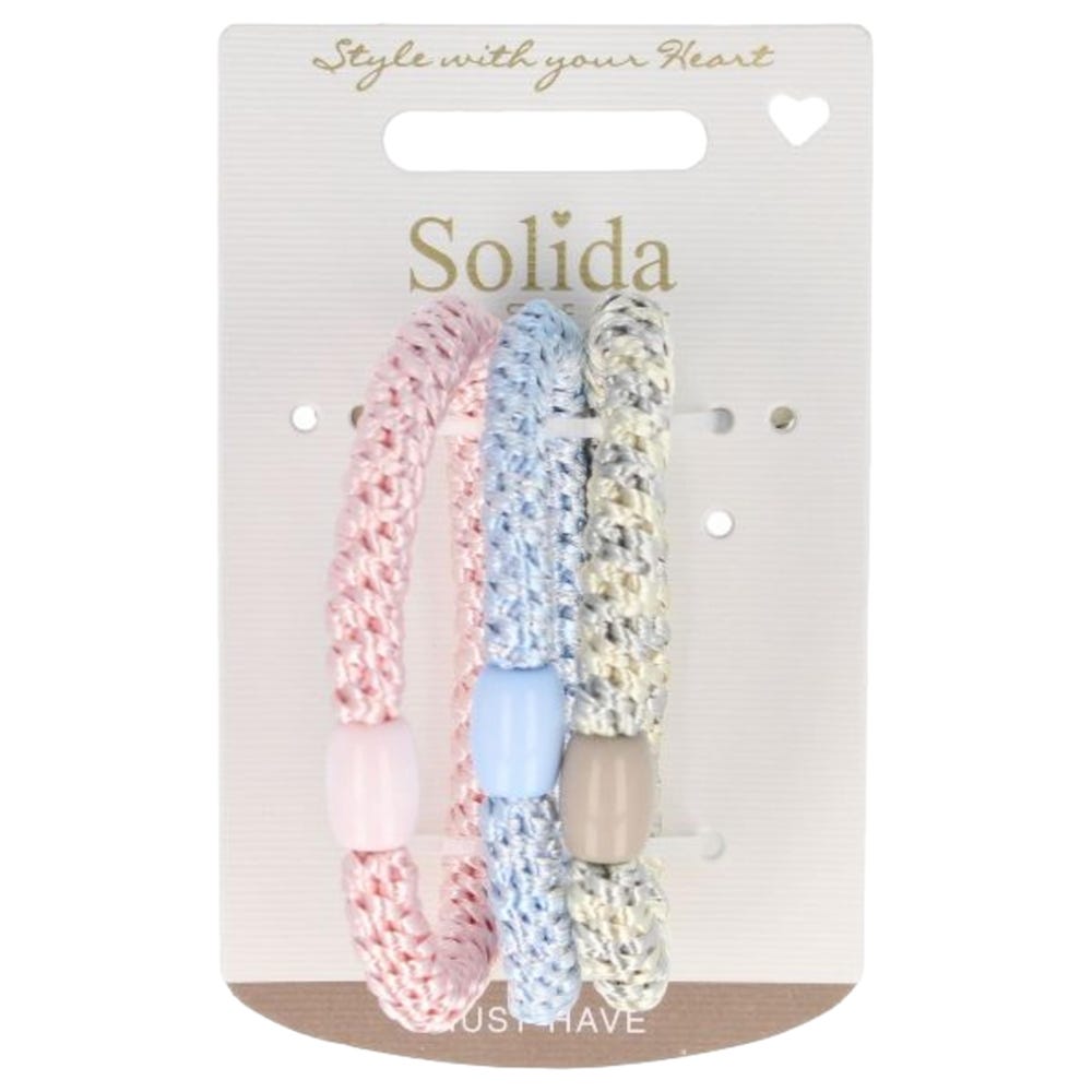 Solida Haargummi geflochten mehrfarbig 6,5 cm