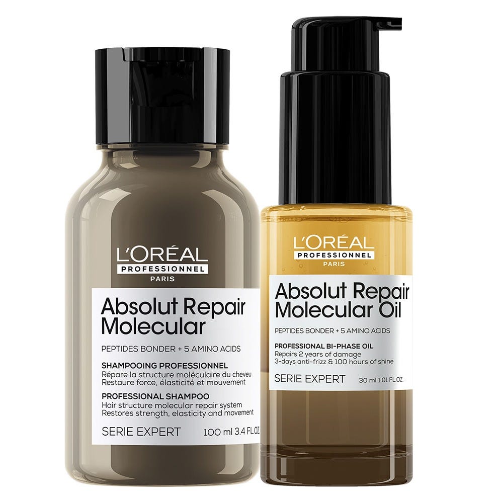 L'Oréal Professionnel Paris  Absolut Repair Molecular Shampoo + Öl Duo Discovery Set