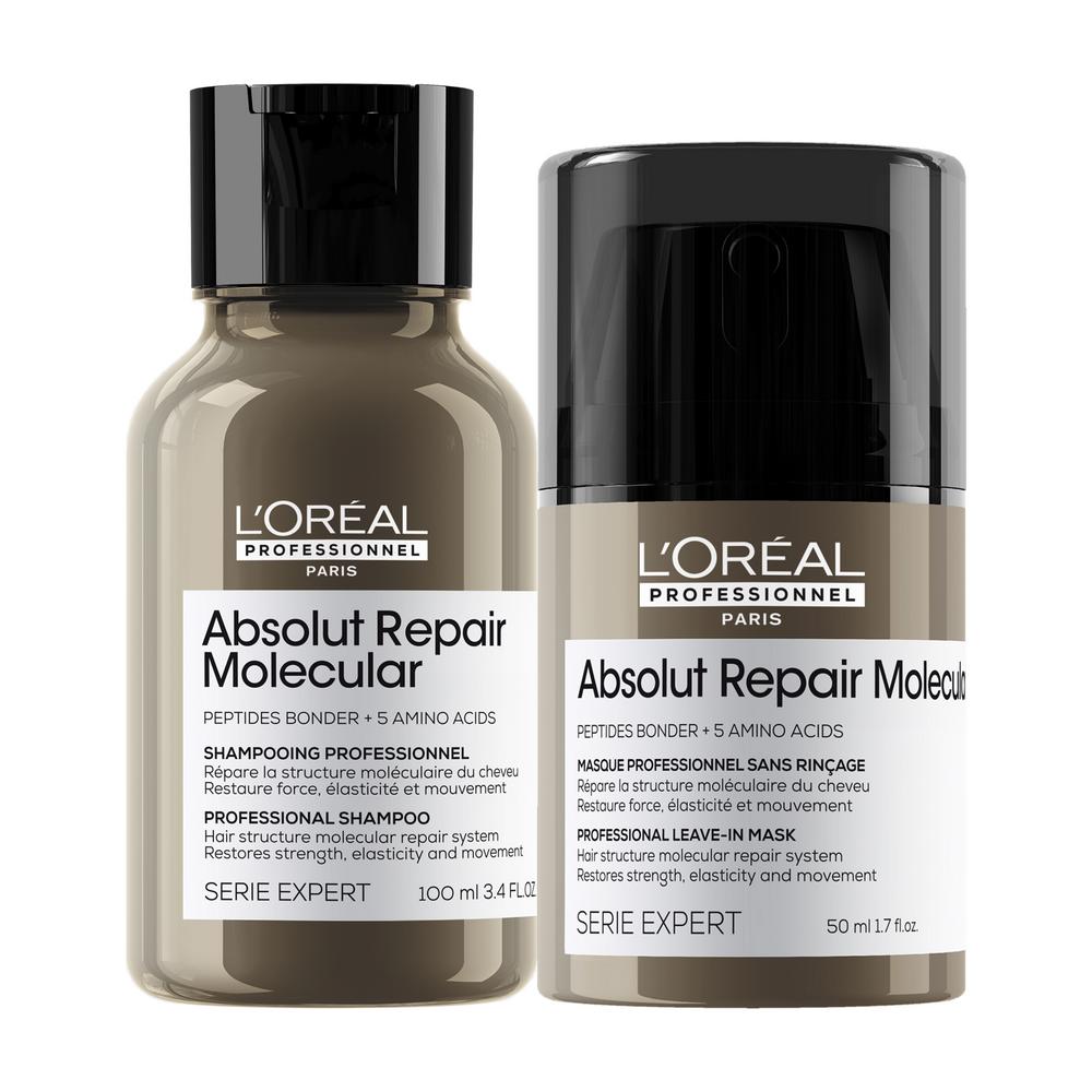 L'Oréal Professionnel Paris  Absolut Repair Molecular Shampoo + Leave-In Duo Discovery Set