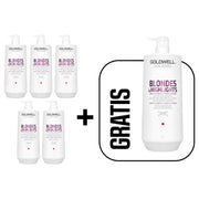 Goldwell Dualsenses Blondes & Highlights Anti-Yellow Shampoo Bundle 5+1 Gratis