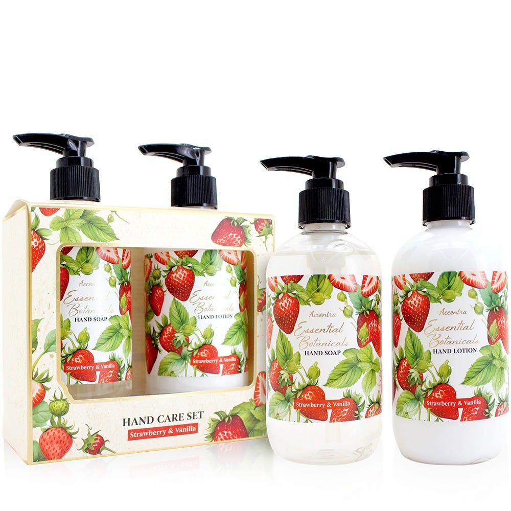 Accentra Handpflegeset Essentail Botanicals Geschenkbox Strawberry & Vanilla
