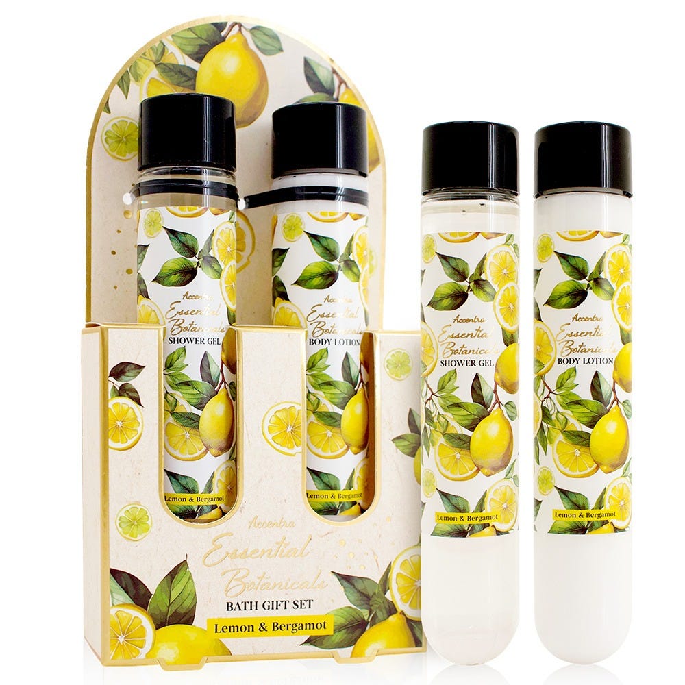 Accentra Badeset Essentail Botanicals Geschenkbox Lemon & Bergamot
