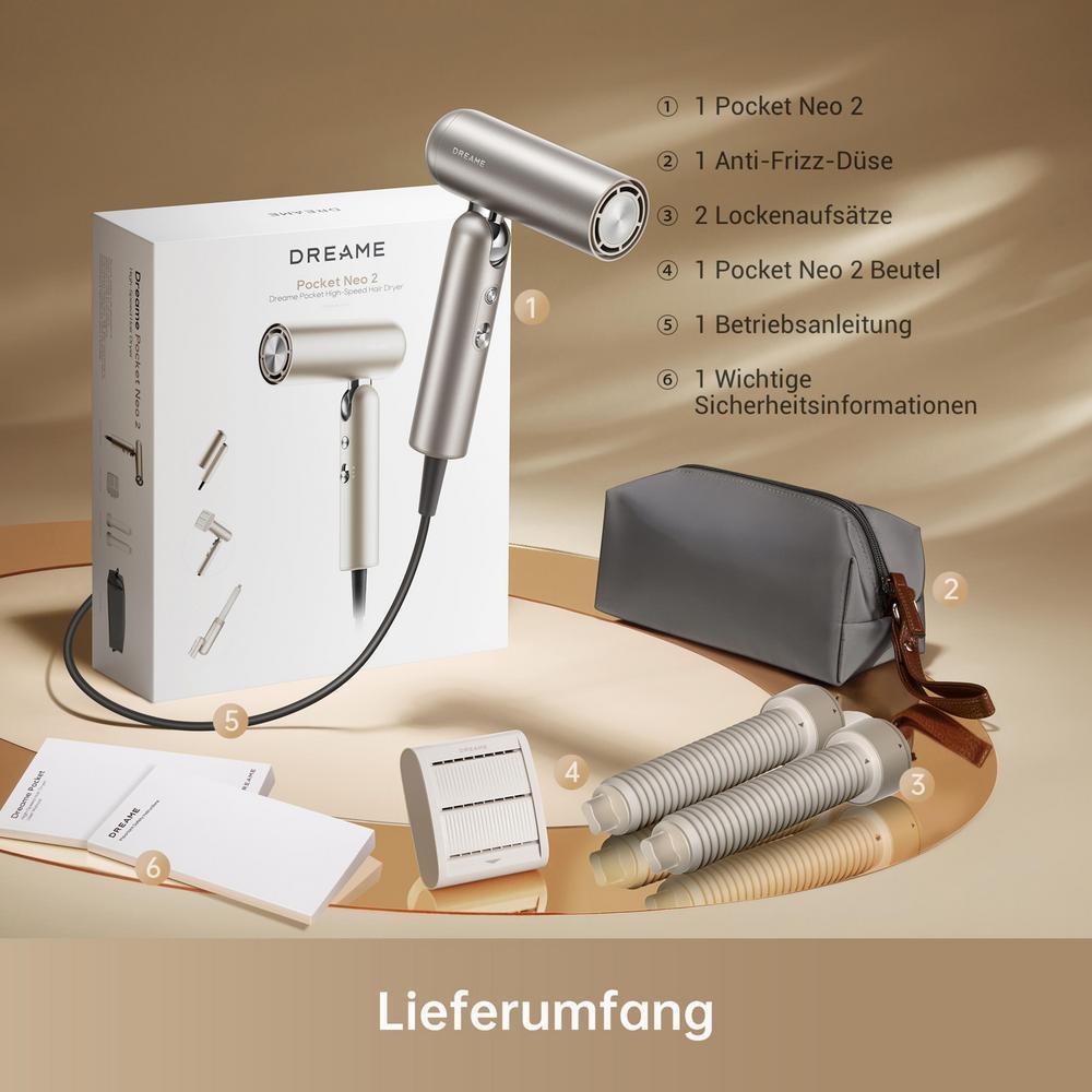 DREAME Pocket Neo 2 Haartrockner Gold