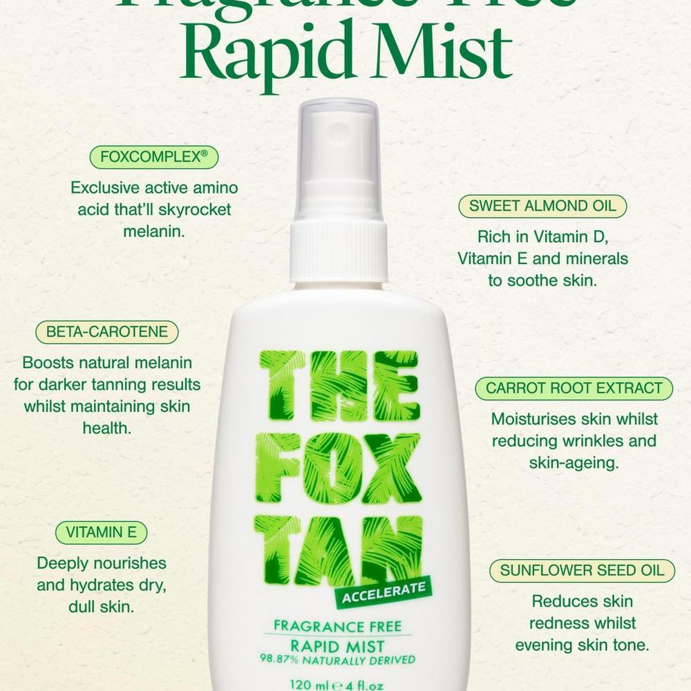 THE FOX TAN Fragrance Free Rapid Tanning Mist 120 ml