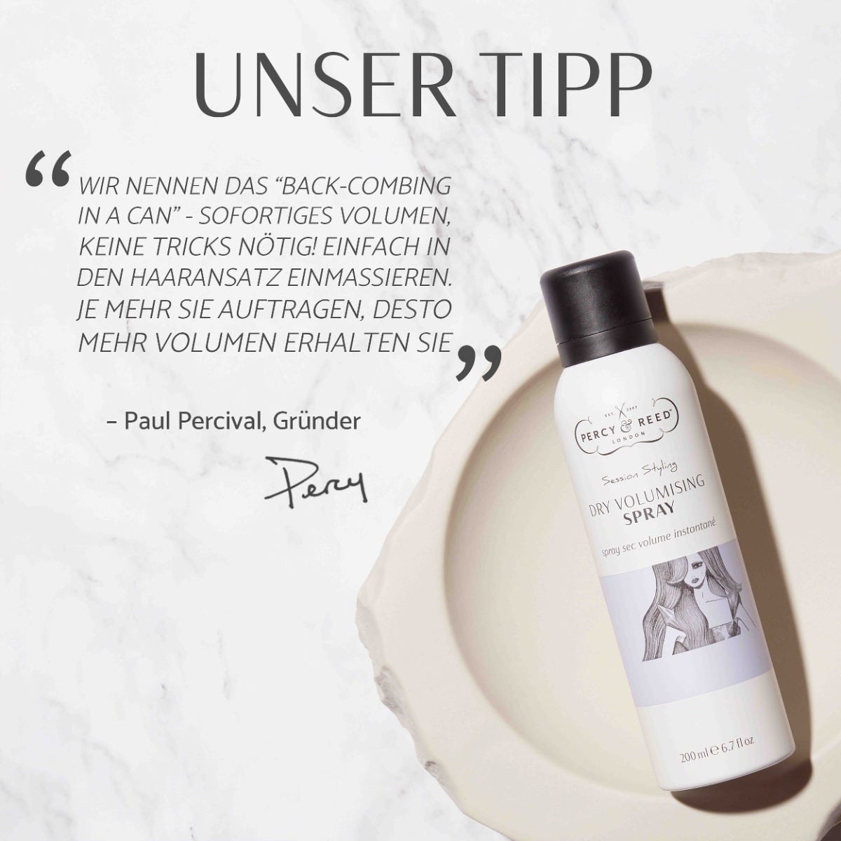 PERCY & REED SESSION STYLING Dry Instant Volumising Spray 200 ml